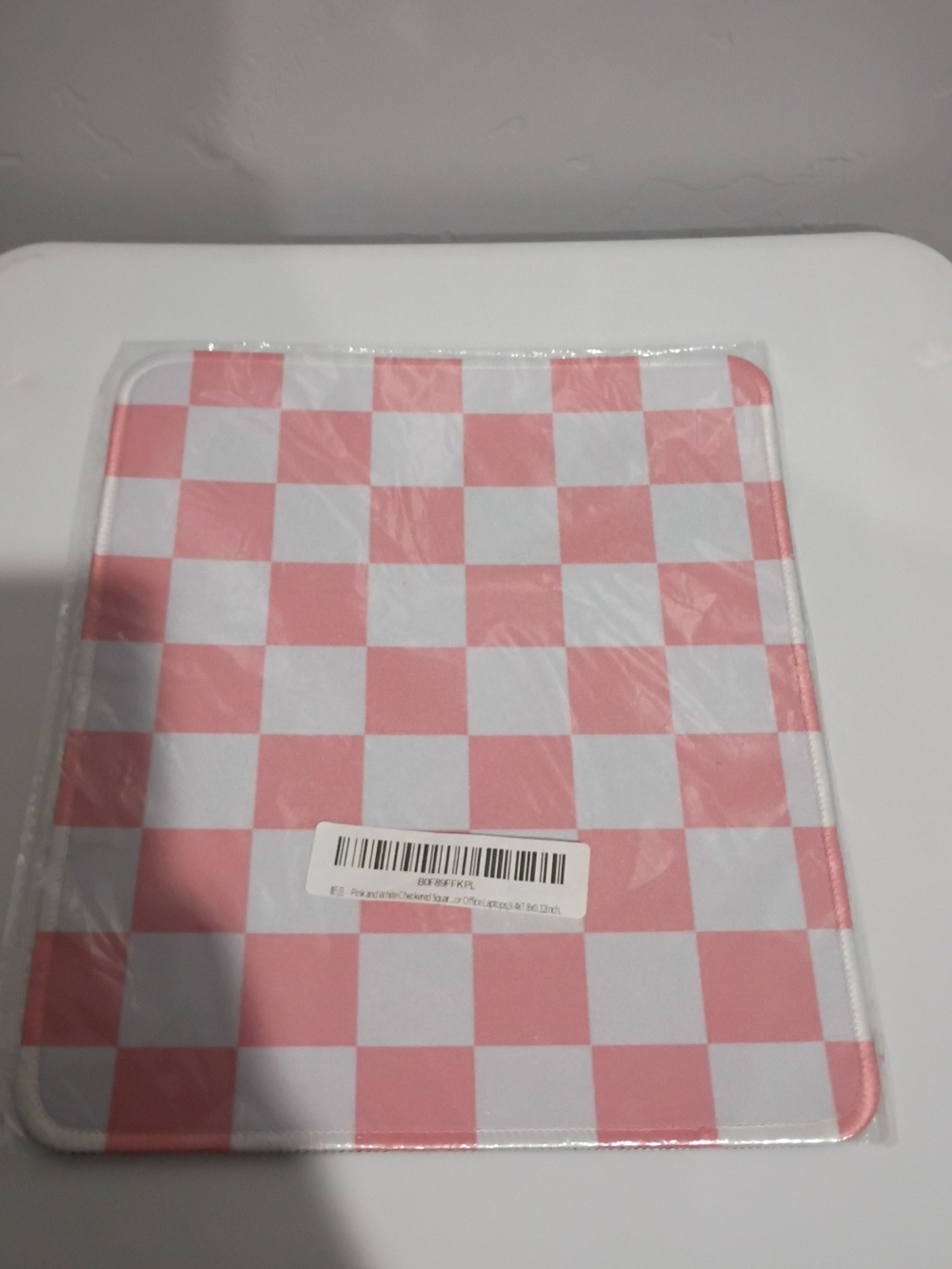 Pink and White Checkered Mouse Placemat